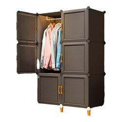 Simple wardrobe rental bedroom house household strong and durable assembled plastic small wardrobe children's storage cabinet
