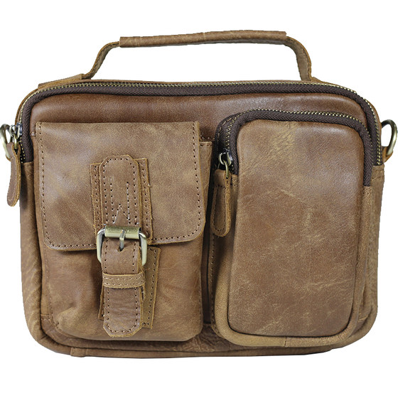Zeemoo retro casual backpack leather men's bag shoulder bag messenger bag header cowhide men's postman bag Zeemoo retro casual backpack leather men's bag shoulder bag messenger bag header cowhide men's postman bag