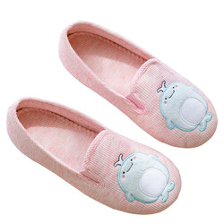 Confinement shoes summer thin bag with cute Korean version four seasons wooden floor household cotton slippers women's spring and autumn postpartum home shoes