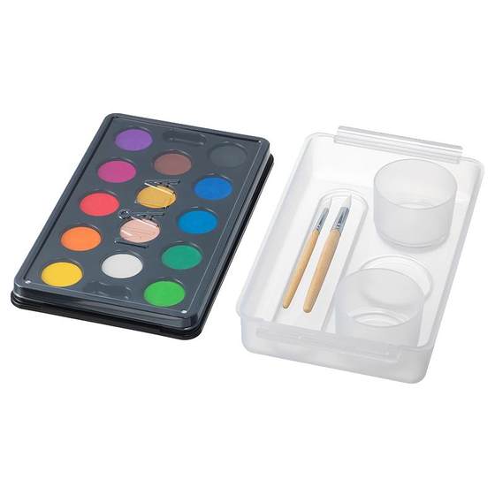 IKEA MALA Mora watercolor box tray multi-color water cup brush children's drawing set
IKEA MALA Mora watercolor box tray multi-color water cup brush children's drawing set