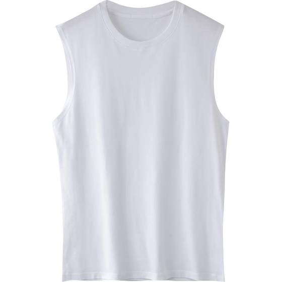 Summer pure cotton vest for men's outerwear, fitness hurdles, all cotton sleeveless t-shirt, youth basketball sports camisole sweatshirt Summer pure cotton vest for men's outerwear, fitness hurdles, all cotton sleeveless t-shirt, youth basketball sports camisole sweatshirt
