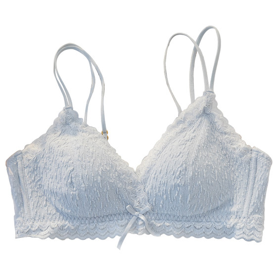 Triangle cup underwear female small breasts gathered in summer thin steel, no steel circle beautiful back, beautiful summer girl student bras set Triangle cup underwear female small breasts gathered in summer thin steel, no steel circle beautiful back, beautiful summer girl student bras set