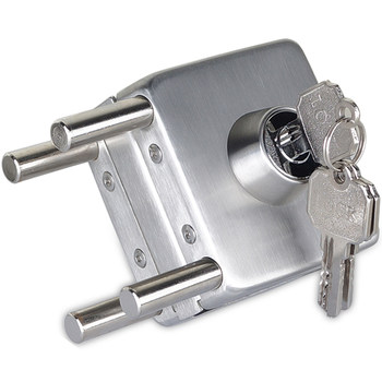 304 stainless steel square lock door glass without hole latch lock single door double door shop office glass lock