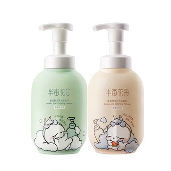 Half Acre Flower Field Facial Cleanser Amino Acid Cleansing Mousse Women's Foaming Cleanser Cleanser, Moisturizing and Oil Control ຜິວຫນັງທີ່ລະອຽດອ່ອນຂອງຜູ້ຊາຍ