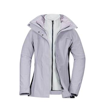 Decathlon Jacket ຂອງແມ່ຍິງສາມໃນຫນຶ່ງພາກຮຽນ spring ແລະດູໃບໄມ້ລົ່ນປີນພູກາງແຈ້ງກັນນ້ໍາ Windproof Loose Workwear Jacket ODT2