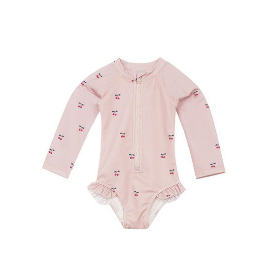 Girls' fast -drying long -sleeved swimsuit summer new Korean children's clothing little girl baby foreign qi floral floral and swimsuit Girls' fast -drying long -sleeved swimsuit summer new Korean children's clothing little girl baby foreign qi floral floral and swimsuit