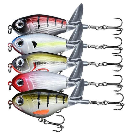 Tractor road sub -bait water surface system remote floating pencil fake bait set propeller bait freshwater fish fish fishing Tractor road sub -bait water surface system remote floating pencil fake bait set propeller bait freshwater fish fish fishing