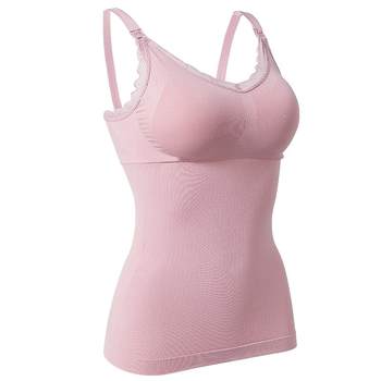 October Crystal Maternity Underwear ທີ່ບໍ່ມີ Bra-free All-in-one Nursing Camisole Postpartum body Shaping ໃຫ້ນົມລູກ