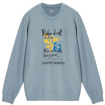 Baleno ພາກຮຽນ spring ຄົນອັບເດດ: ໃຫມ່ແບບຮົງກົງພິມ Round Neck ແຂນຍາວຜູ້ຊາຍແບບງ່າຍດາຍ Pullover Sweatshirt Junior Top