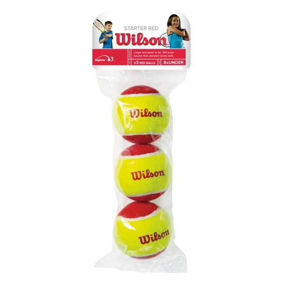 Wilson Wilson Official Professional Training Low Compression Tennis Durable Children's 3 Pack Starter Wilson Wilson Official Professional Training Low Compression Tennis Durable Children's 3 Pack Starter