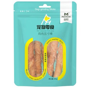 Yihe Yimi Stick Chicken and Cow Leather Dog Teething Sticks ອາຫານວ່າງທີ່ທົນທານຕໍ່ແຂ້ວ, ໄມ້ຖູແຂ້ວສໍາລັບຫມາຂະຫນາດກາງແລະຂະຫນາດໃຫຍ່