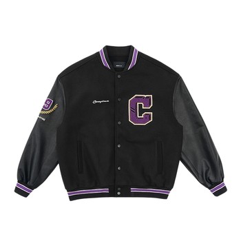 benmyshower ຈີນ trendy ອາເມລິກາ retro splicing ຕົວອັກສອນສັ້ນ baseball jacket jacket ສໍາລັບເດັກນ້ອຍຊາຍແລະເດັກຍິງຄູ່ jacket