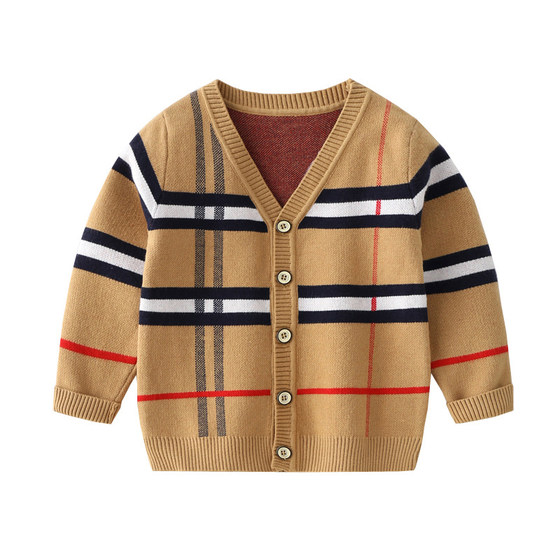 Children's sweater cardigan plaid British style V-neck spring and autumn new style boys' sweater jacket baby sweater trend
Children's sweater cardigan plaid British style V-neck spring and autumn new style boys' sweater jacket baby sweater trend