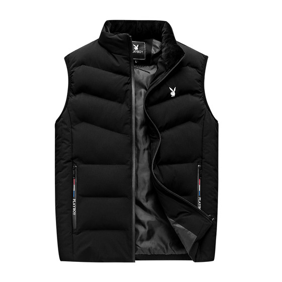 Playboy vest vest men's coat stands to lead the shoulder shoulder wearing autumn and winter thickened down cotton cotton Playboy vest vest men's coat stands to lead the shoulder shoulder wearing autumn and winter thickened down cotton cotton