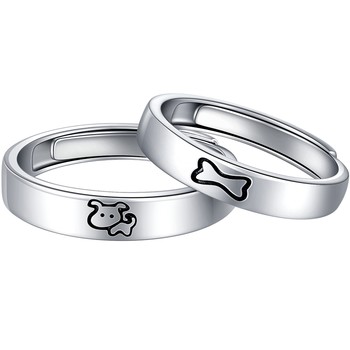 Cardillo Lianlian Cute Couple Style Ring 999 Silver Pair of niche rings women gift birthday for girl