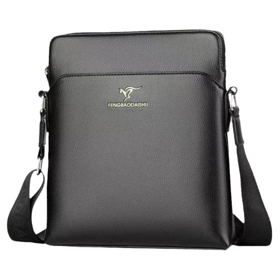 Kangaroo men's bag shoulder bag men's messenger bag casual hanging bunhead cowhide leather leather backpack cross -bag oblique shoulder bag Kangaroo men's bag shoulder bag men's messenger bag casual hanging bunhead cowhide leather leather backpack cross -bag oblique shoulder bag