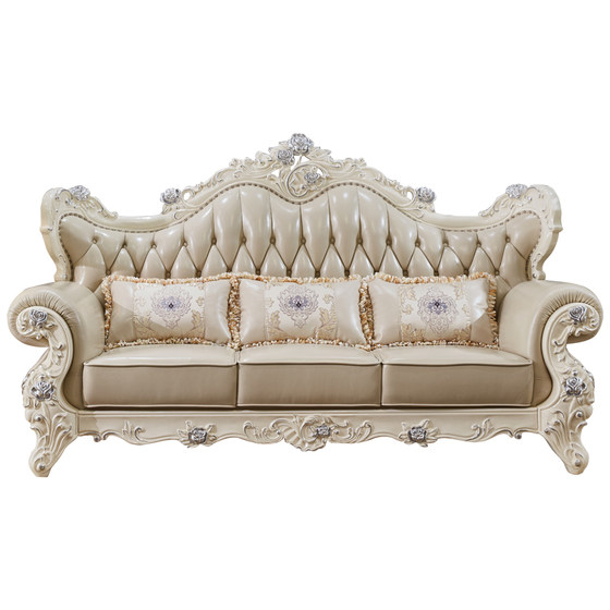 European leather sofa, top layer genuine leather solid wood carved living room large apartment residential furniture combination Guifei sofa
European leather sofa, top layer genuine leather solid wood carved living room large apartment residential furniture combination Guifei sofa