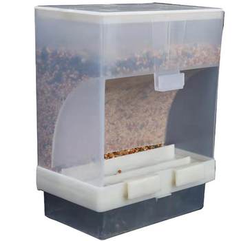 Parrot bird food box anti-sprinkling ອັດຕະໂນມັດ feeder ຕ້ານການ sprinkling bird feeder feeder tiger skin peony bird feeder ອັດຕະໂນມັດ