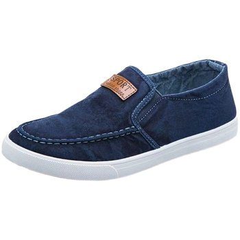 ເກີບຜ້າໃບຜູ້ຊາຍ breathable 2024 Spring Versatile Men's Shoes Lazy One-Step Sneakers Work Casual Old Beijing Cloth Shoes