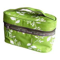 Export foreign trade green forest color thickened shock-absorbing cosmetic bag digital storage bag travel storage bag