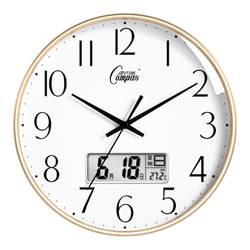 Kangbas radio clock wall clock home living room 2024 new automatic time electronic clock wall-mounted quartz clock