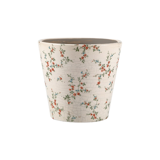 Little floral ceramic ice cracks hand -painted flower basin northern European modern gardening flower green plant plantation desktop creative ornaments Little floral ceramic ice cracks hand -painted flower basin northern European modern gardening flower green plant plantation desktop creative ornaments