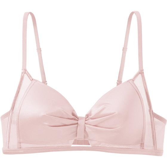 Six rabbit French triangular cup women's big breasts look small and thin, slim and breathable mesh breathable sweet girl's bra Six rabbit French triangular cup women's big breasts look small and thin, slim and breathable mesh breathable sweet girl's bra