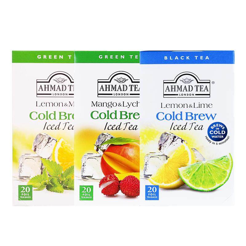 ahmad tea亚曼茶零卡水果冷泡茶茶包柠檬红茶冷萃袋泡茶零糖零脂