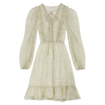 VEGA CHANG French retro dress women's summer design niche petite holiday style printed skirt