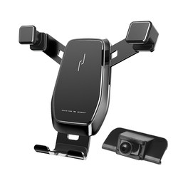 Car mobile phone holder gravity self-locking air outlet center console magnetic wireless charging navigation clip can be used horizontally