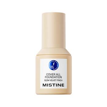 Mistine Little Blue Shield Liquid Foundation ສຳຫລັບຜິວແຫ້ງ ຜິວມັນ ເຊລ້ຳກັນແດດ ເນື້ອບາງເບົາ ດູດຊຶມຄວາມມັນ, ຕິດທົນດົນ ແລະ ບໍ່ຂັດຜິວ