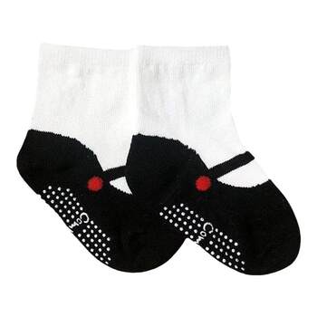 ins spring and autumn baby socks cute ballet style with glue non-slip bottom children's floor socks baby mid-calf socks