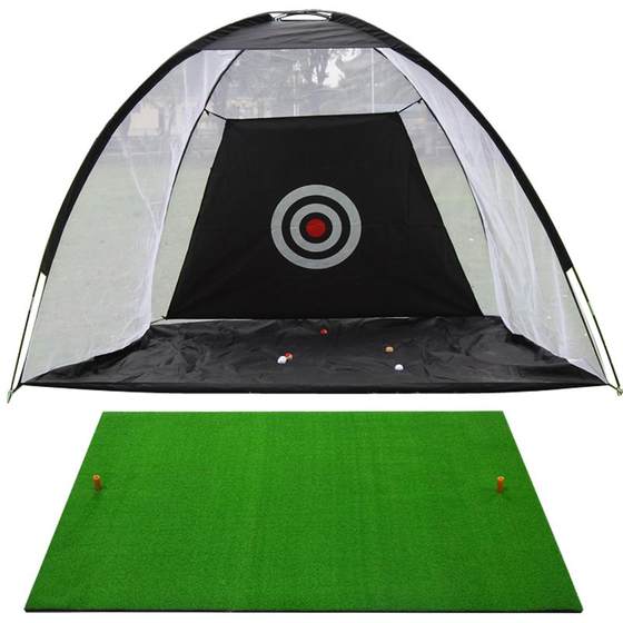 Spot indoor golf practice network strike cage cage swing exercise with strike pad Spot indoor golf practice network strike cage cage swing exercise with strike pad