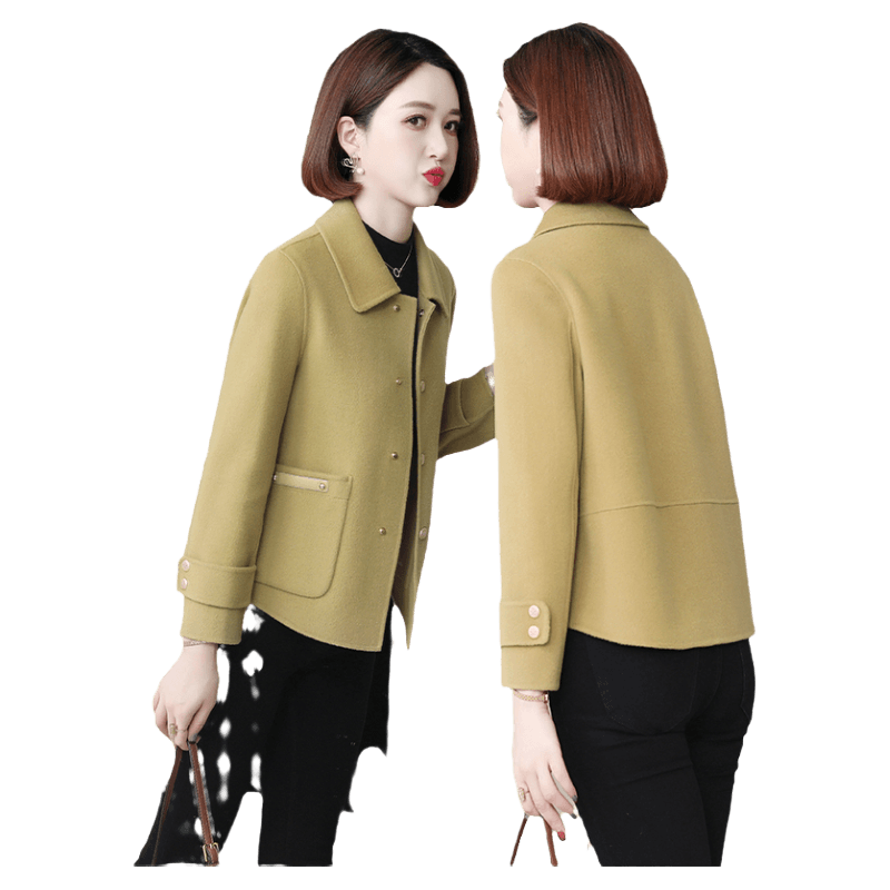 New high -end double -sided zero cashmere coat female short Korean wool woolen woolen woolen wool, small mother mother coat autumn and winter New high -end double -sided zero cashmere coat female short Korean wool woolen woolen woolen wool, small mother mother coat autumn and winter