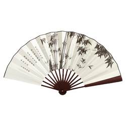 Ancient style Hanfu folding bamboo fan for men Chinese style folding fan summer blank fan silk rice paper advertising fan customization