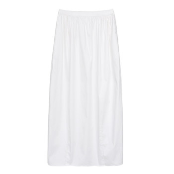 ສາເຫດ: ສິ້ນດອກກຸຫຼາບສີຂາວ, ແອວສູງ, ກະໂປງ A-line slimming, summer lady Royal style French Hepburn mid-length umbrella skirt