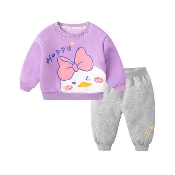 Baby suit plus velvet baby sweatshirt winter clothes boy two-piece set autumn and winter girls children's clothes children's clothes thickened
Baby suit plus velvet baby sweatshirt winter clothes boy two-piece set autumn and winter girls children's clothes children's clothes thickened