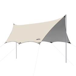 Canopy tent outdoor tables and chairs camping six-piece set silver plastic awning portable small canopy cloth large picnic Tianmu