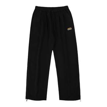 ສີເທົາ sweatpants ຜູ້ຊາຍ summer ໃຫມ່ວ່າງຊື່ trousers wide-leg summer ກິລາບາດເຈັບແລະ pants ຜູ້ຊາຍ ' pants ແບບຜູ້ຊາຍ