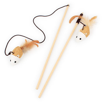 Cat Toy Funny Stick Bite-resistant Long Rod with Bell Mint Ball Mouse Kitten ຄວາມສຸກຂອງຕົນເອງ ແລະຄວາມເບື່ອອາຫານ Cat