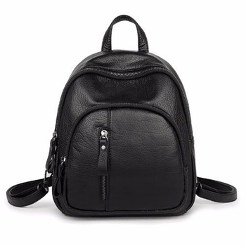 Backpack 2024 ຮູບແບບໃຫມ່ຂອງເກົາຫຼີ Trendy ຄົນອັບເດດ: ແມ່ຍິງ Versatile Casual Soft Leather Mini Backpack ຖົງແມ່ຍິງ