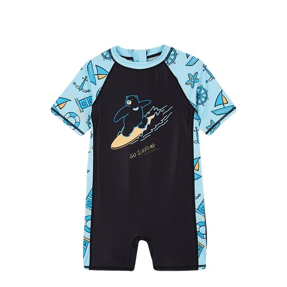 Gerui's baby boy one-piece swimsuit stretch cloth baby boy blue black sea-catching theme swimsuit Leyou
Gerui's baby boy one-piece swimsuit stretch cloth baby boy blue black sea-catching theme swimsuit Leyou