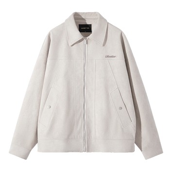 Lilbetter imitation suede jacket ຜູ້ຊາຍອາເມລິກາ retro high street coat loose top lapel jacket versatility trendy