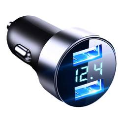 Car charger mini invisible USB car charger QC3.0 fast charge ultra-small dual port cigarette lighter multi-function PD Apple