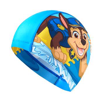 ທີມ Paw Paw ຫມວກເດັກນ້ອຍ Swimming Cap Cloth Cap Waterproof Cartoon Printed Boy's Swimming Sports Equipment