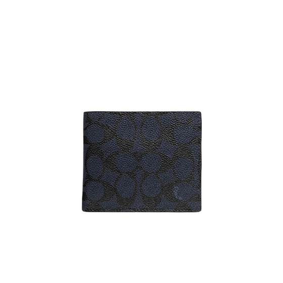 Coach/Coach men's classic logo three -purpose wallet midnight blue wallet Coach/Coach men's classic logo three -purpose wallet midnight blue wallet