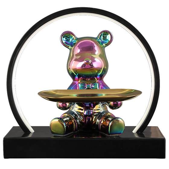 Love Bear atmosphere LED ring ornament key storage home accessories living room bedroom entrance
Love Bear atmosphere LED ring ornament key storage home accessories living room bedroom entrance
