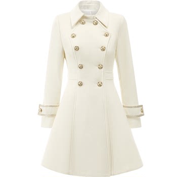 AUI Xiaoxiang ແບບ skirt woolen coat ແມ່ຍິງດູໃບໄມ້ລົ່ນແລະລະດູຫນາວ 2024 ໃຫມ່ woolen ແອວຂະຫນາດນ້ອຍ