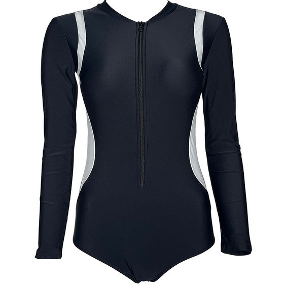 Princess Sulana One Piece Swimsuit for Women, Conservative Slimming and Belly Covering Long sleeved Triangle Surfing Suit for Sports and Hot Spring Swimming Suit Princess Sulana One Piece Swimsuit for Women, Conservative Slimming and Belly Covering Long sleeved Triangle Surfing Suit for Sports and Hot Spring Swimming Suit