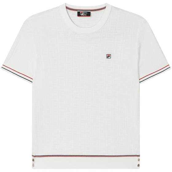 FILA Official Women's Knitted Shirt 2024 Summer New Fashion Casual Simple Basic Short sleeved Top FILA Official Women's Knitted Shirt 2024 Summer New Fashion Casual Simple Basic Short sleeved Top